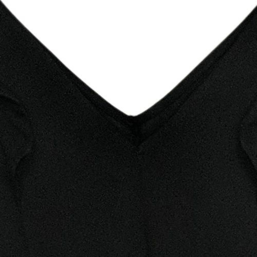 Anybody Women's Sz M Cozy Knit Luxe Tank Jumpsuit w/Flutter Detail Black A397124 - Picture 3 of 5